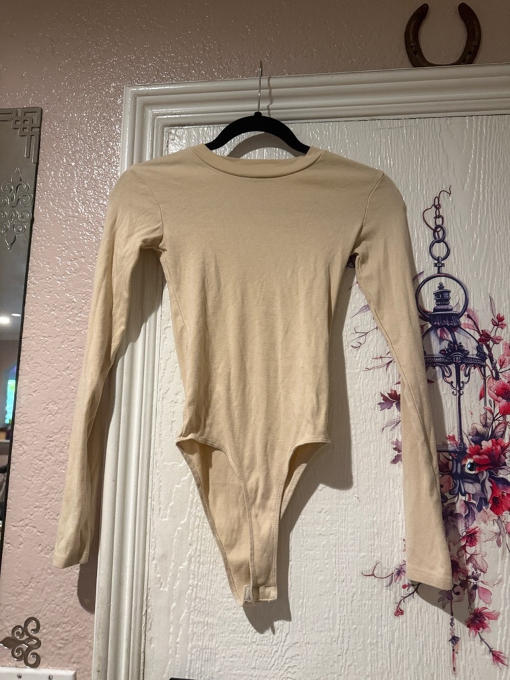 Zara Neutral Cream Long Sleeve Bodysuit